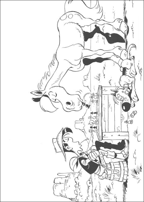Plansa de colorat cu Lucky Luke 29 22